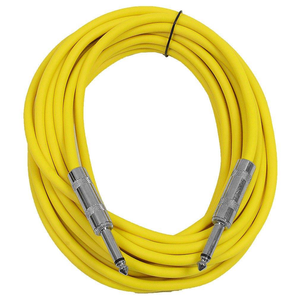 [AUSTRALIA] - Seismic Audio - SASTSX-25 - 25 Foot TS 1/4" Guitar, Instrument, or Patch Cable Yellow 