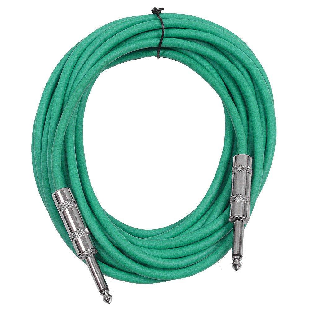 [AUSTRALIA] - Seismic Audio - SASTSX-25 - 25 Foot TS 1/4" Guitar, Instrument, or Patch Cable Green 