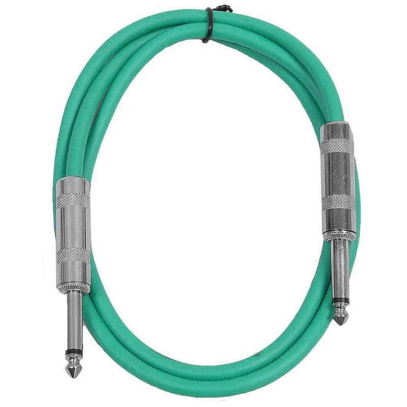 [AUSTRALIA] - Seismic Audio - SASTSX-2 - 2 Foot TS 1/4" Guitar, Instrument, or Patch Cable Green 