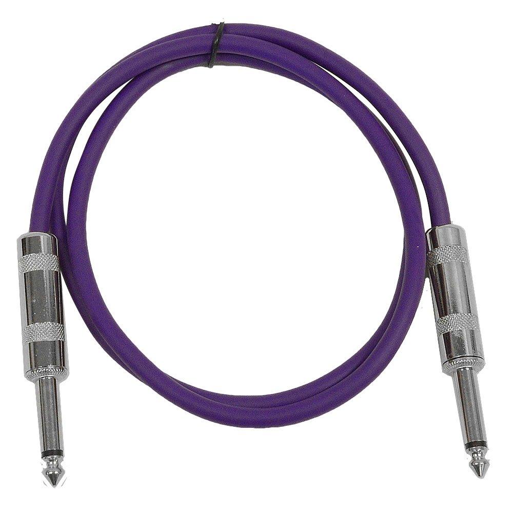 [AUSTRALIA] - Seismic Audio - SASTSX-2 - 2 Foot TS 1/4" Guitar, Instrument, or Patch Cable Purple 