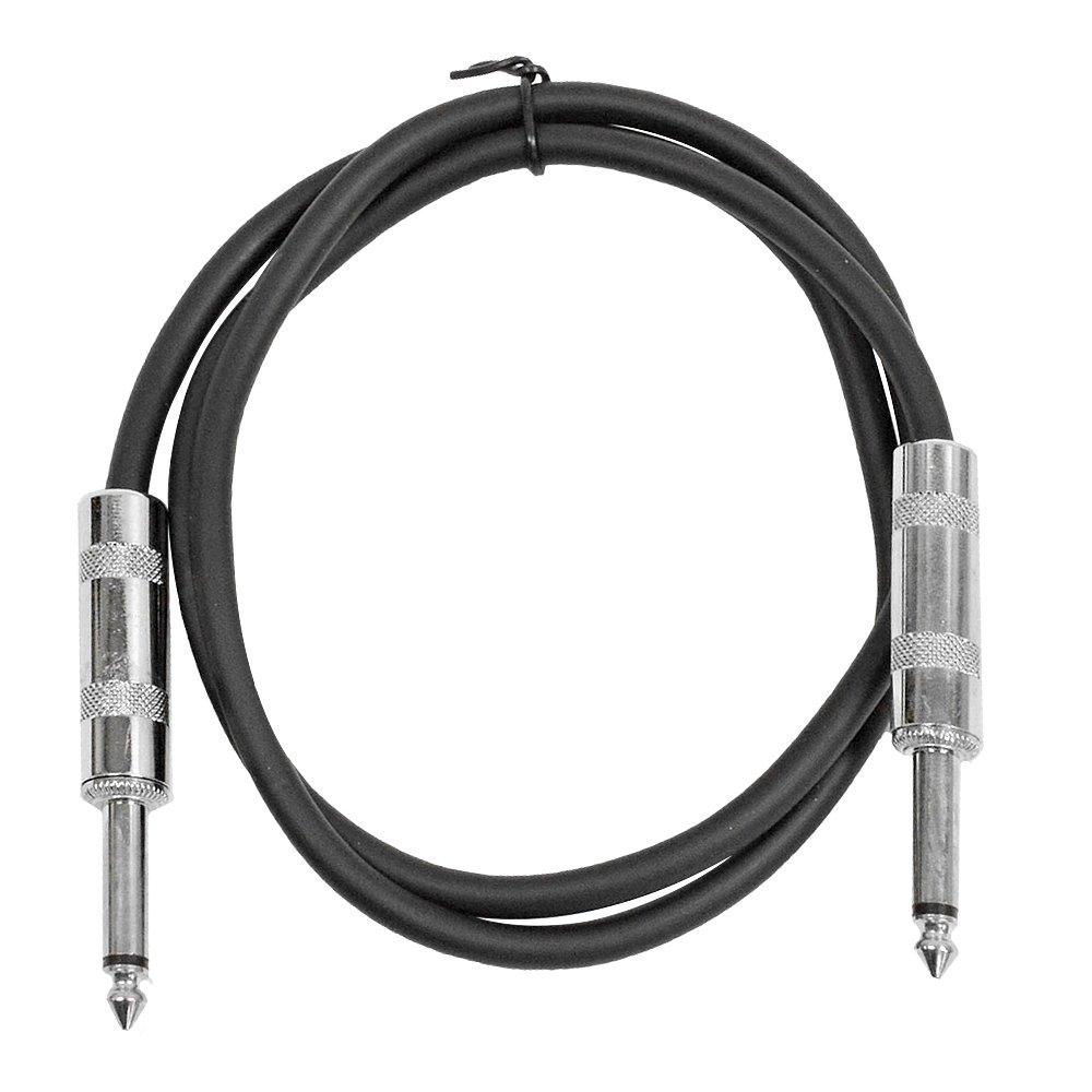 [AUSTRALIA] - Seismic Audio - SASTSX-3 - 3 Foot TS 1/4" Guitar, Instrument, or Patch Cable Black 