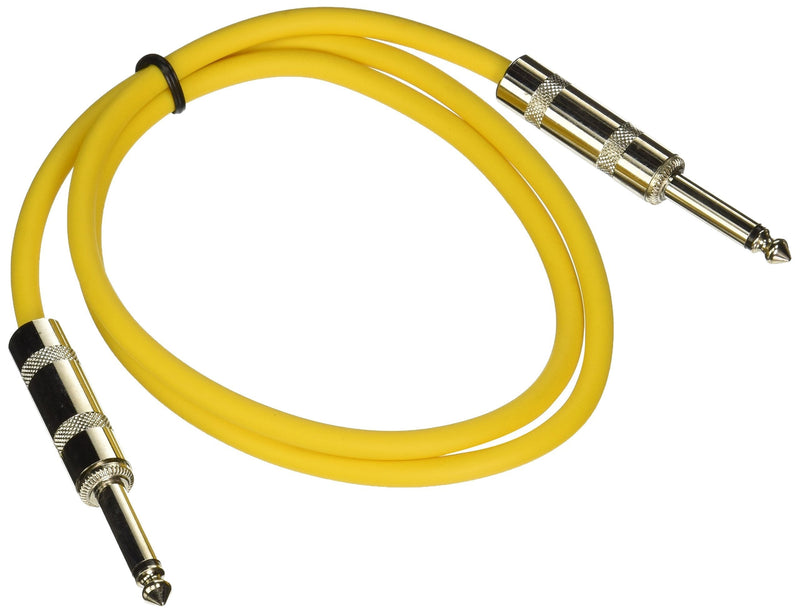 [AUSTRALIA] - Seismic Audio - SASTSX-3 - 3 Foot TS 1/4" Guitar, Instrument, or Patch Cable Yellow 