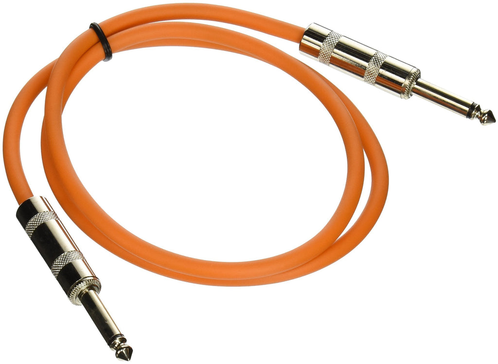 [AUSTRALIA] - Seismic Audio SASTSX-3Orange-6PK 3-Feet TS 1/4-Inch Guitar, Instrument, or Patch Cable, Orange 