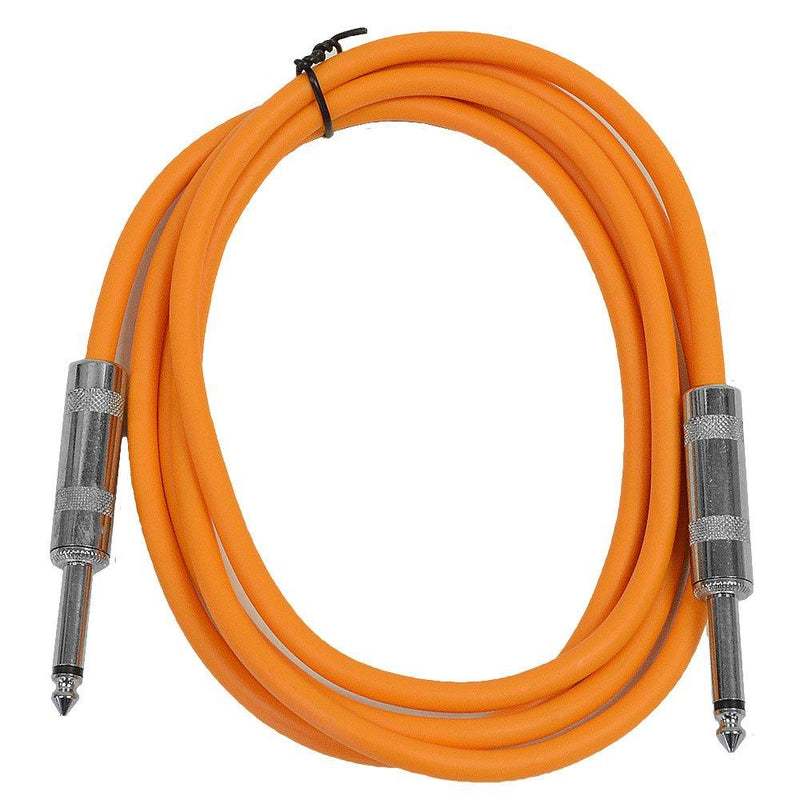 [AUSTRALIA] - Seismic Audio - SASTSX-6 - 6 Foot TS 1/4" Guitar, Instrument, or Patch Cable Orange 