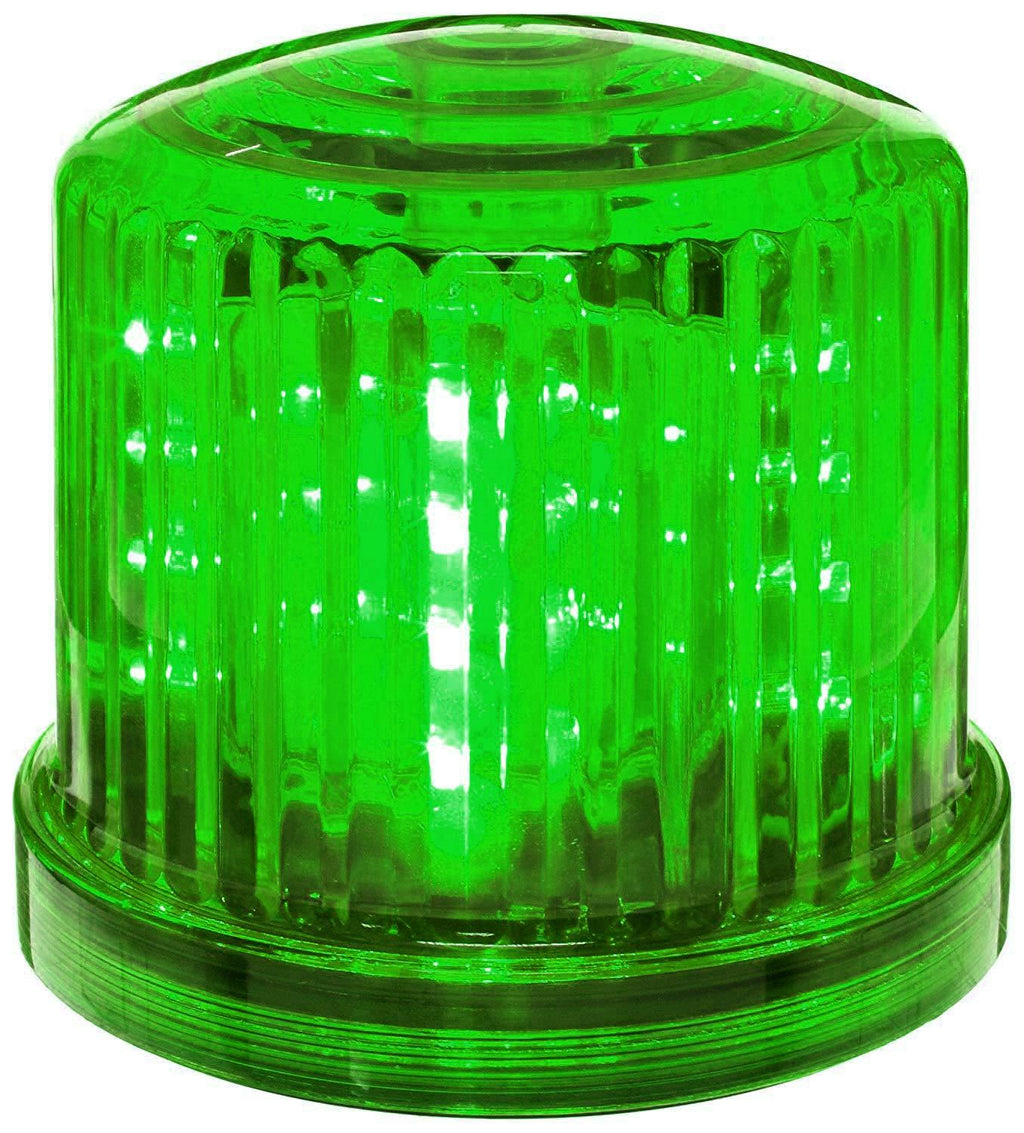 PL-300GJ Battery Powered Beacon, Ultra Bright LED, 5” Diameter x 5” Height, Green