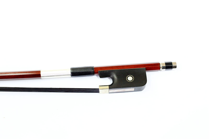 Vio Music #403 4/4 Bass Bow,brazilwood, Ebony Frog, French Style, Black Horsehair