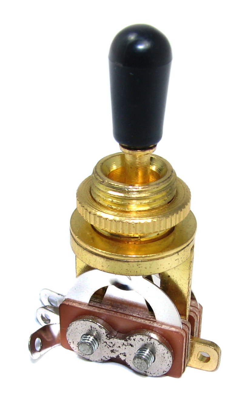 Gold Gibson(tm)-style 3-way Guitar Pickup Selector Toggle Switch