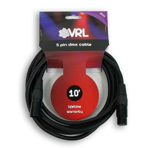 [AUSTRALIA] - Elite Core VRL 5-Pin DMX 10' ft Pro-Lighting Shielded Cables | LED-Data | Low Capacitance | VRLDMX5P10 10-ft Cable 