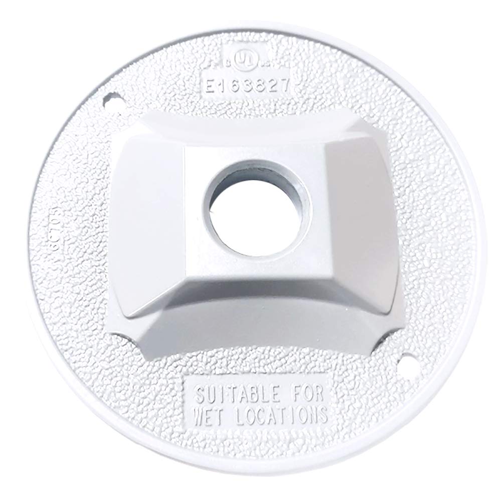 Sigma Electric, White 14381WH 1/2-Inch 1 Hole Round Lamp Holder Cover