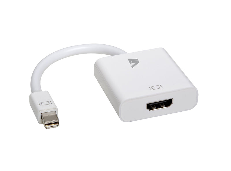 V7 Mini Displayport (Thunderbolt) to HDMI Adapter for Viewing Full HD Video and Digital Audio on Monitor and TV from MacBook, MacBook Pro and MacBook Air (CBL-MH1WHT-5N) - White