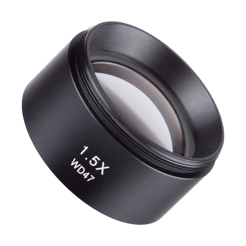 AmScope ZM15 1.5X Barlow Lens For ZM-Series Stereo Microscope Heads, 48mm Diameter Mount