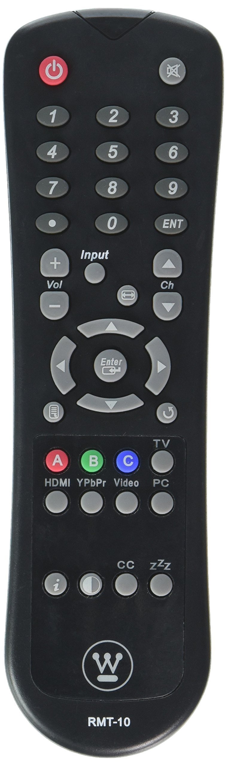 Westinghouse Digital LCD TV Remote Control RMT-10 Supplied with models: SK-26H640G SK-26H730S
