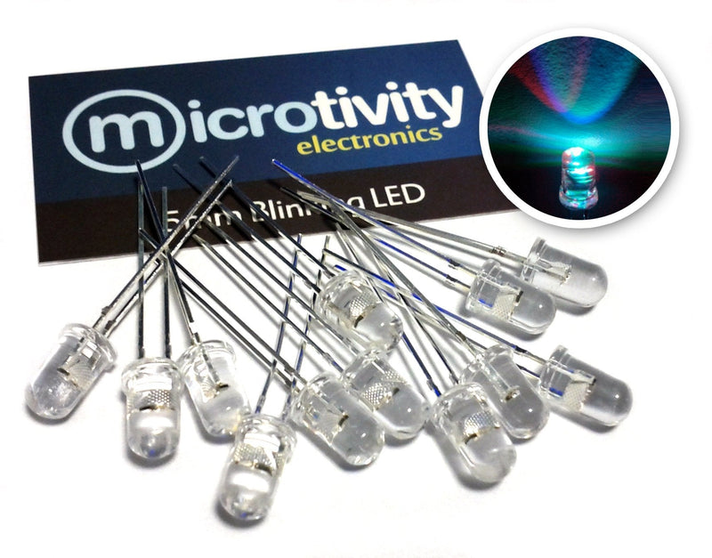microtivity IL604 5mm RGB Slow-Rotating LED w/Resistors (Pack of 30)