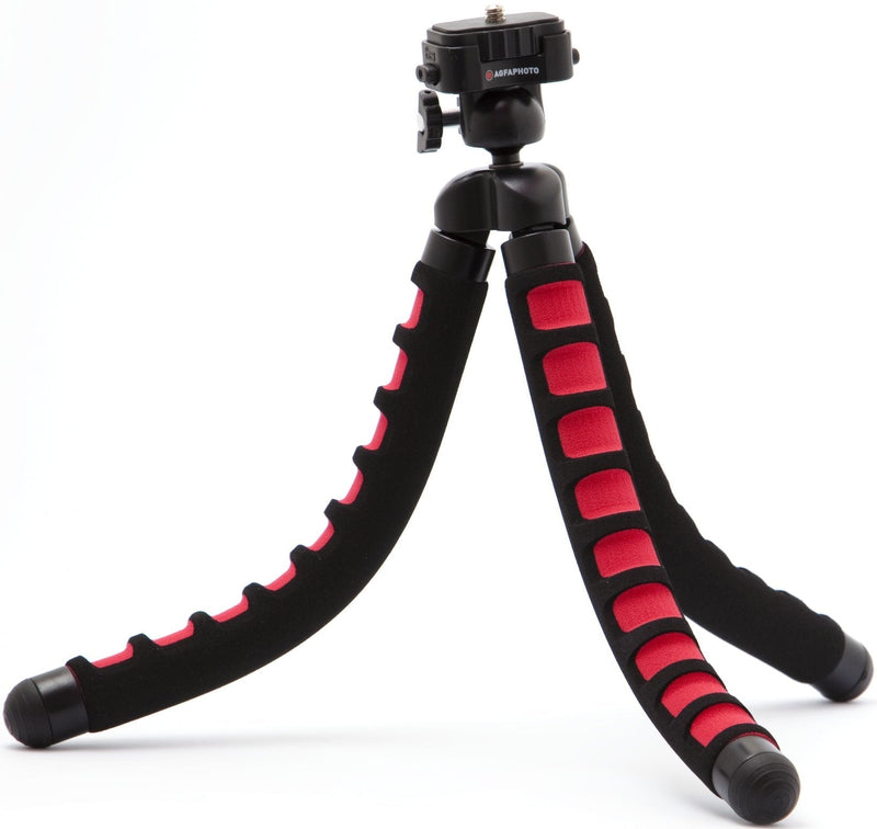 AGFA 12-Inch, Flexible Tripod with Foam Grips - Red APTP12R 12-Inch Red