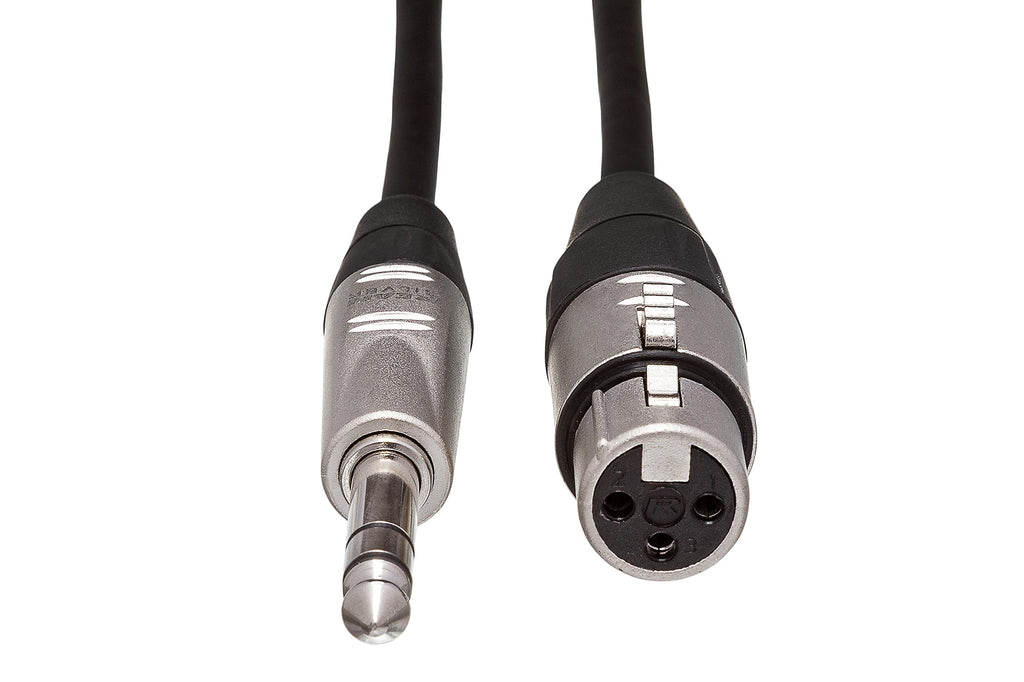 Hosa HXS-001.5 REAN XLR3F to 1/4" TRS Pro Balanced Interconnect Cable, 1.5 Feet