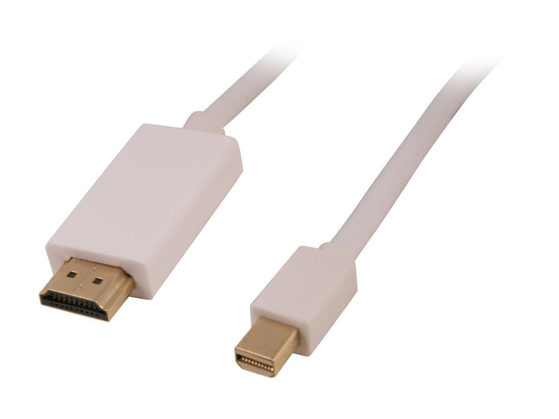 Nippon Labs MINIDP-HDMI-3 3-Feet Mini Display Port Male to HDMI Male 32 AWG Cable, White