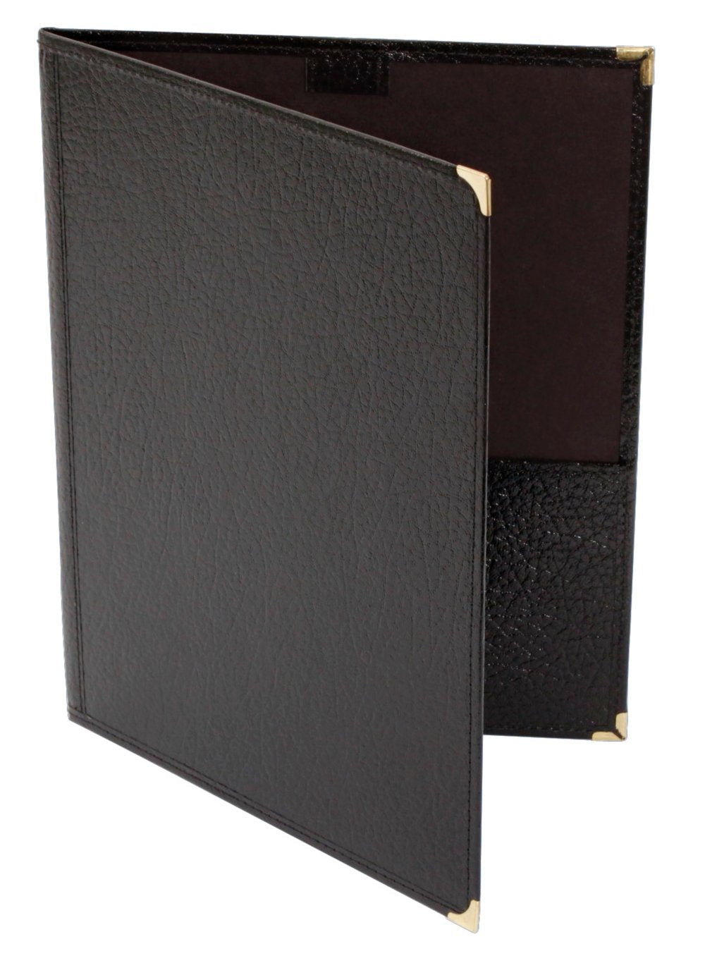 Deer River Choral Leatherette Folio With Pencil Loop Bottom Pockets Black 9x12