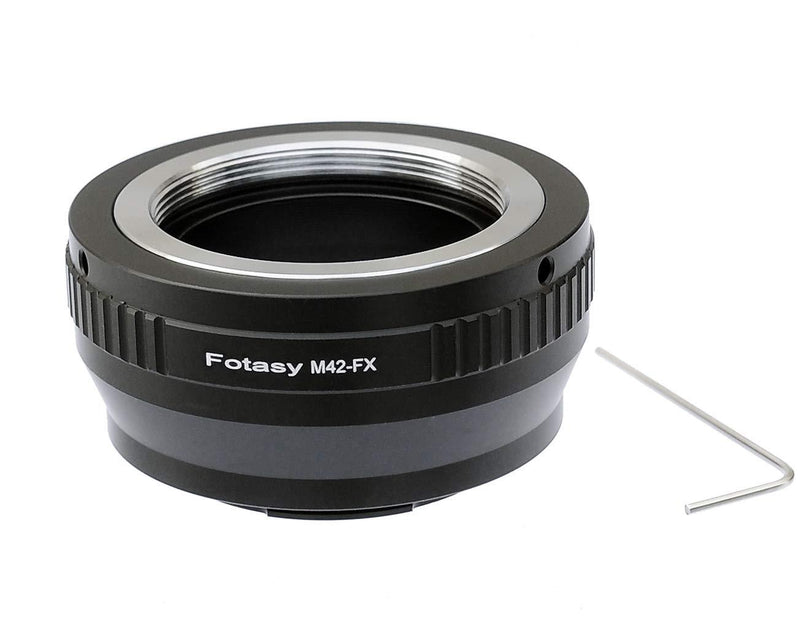 Fotasy Adjustable M42 Lens to Fuji X Adapter, 42mm Screw Mount Lens to X Mount Adapter Compatible with Fujifilm X-Mount X-Pro1 X-Pro2 X-E1 X-E2 X-E3 X-A5 X-M1 X-T1 X-T2 X-T3 X-T10 X-T20 X-T30 X-H1 M42 - FX Adapter