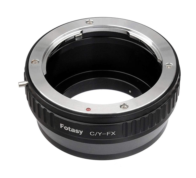 Fotasy Contax Yashica C/Y Lens to Fuji X Adapter, CY Mount to X Mount Converter,Compatible with Fujifilm X-Pro1 X-Pro2 X-Pro3 X-E2 X-E3 X-A5 X-A7 X-A10 X-T1 X-T2 X-T3 X-T10 X-T20 X-T30 X-T100 X-H1, FXCY, Black CY- Fujifilm X adapter