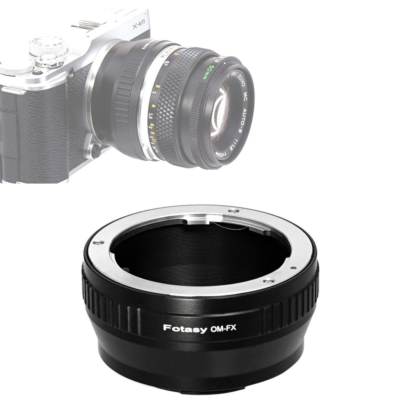 Fotasy OM Lens to Fuji X Adapter, Olympus OM Mount to X Mount Adapter, fits Fujifilm X-Mount Mirrorless Cameras X-Pro2 X-E2 X-E3 X-A5 X-M1 X-T1 X-T2 X-T3 X-T10 X-T20 X-T30 X-H1 OM - FX Adapter