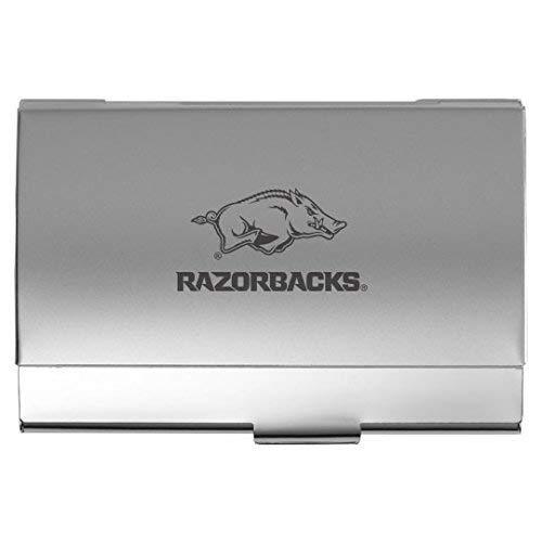 LXG, Inc. University of Arkansas - Two-Tone Business Card Holder - Silver