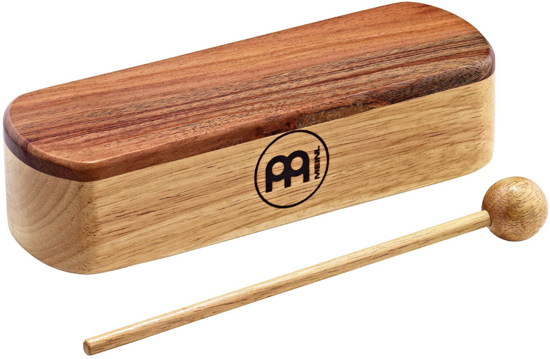 Meinl Professional Large Wood Block with Wooden Beater-Natural, (PMWB1-L) Natural