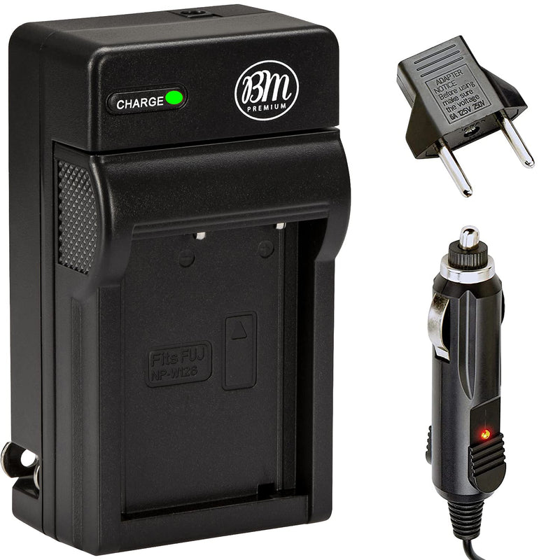 BM NP-W126S Battery Charger for FinePix X-A5, X-A7, X-H1, X-A10, X100F, X-T10, X-T20, X-Pro1, X-Pro2, 30EXR, HS33EXR, HS35EXR, HS50EXR, X-A1, X-A2, X-A3, X-E1, X-E2, X-E2S, 1 X-M1, X-T1, X-T2 Cameras
