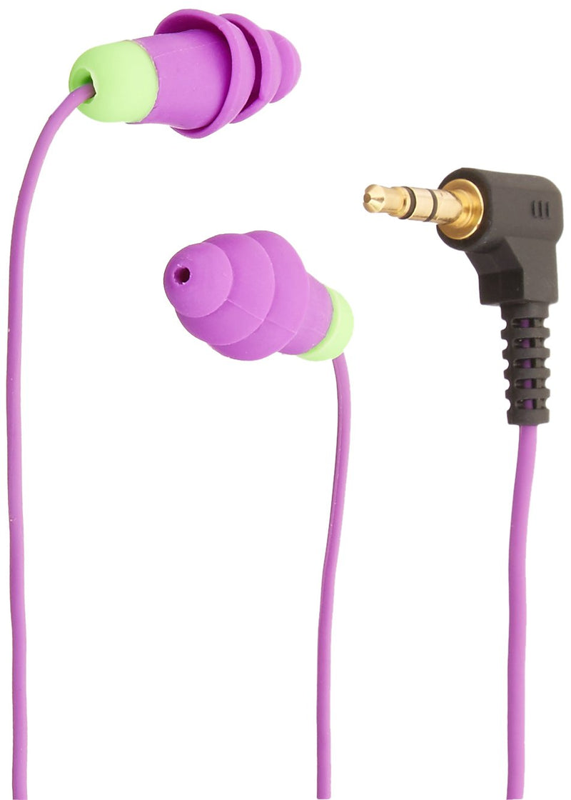 [AUSTRALIA] - Plugfones Basic Earplug-Earbud Hybrid - Noise Reducing Earphones - Purple 
