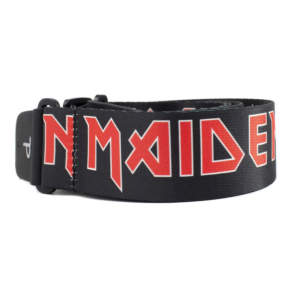 Perri's Leathers Official Licensing Iron Maiden Polyester Guitar Strap, 2” inches Wide, Adjustable Length 39” to 58” inches, Black Iron Maiden Strap