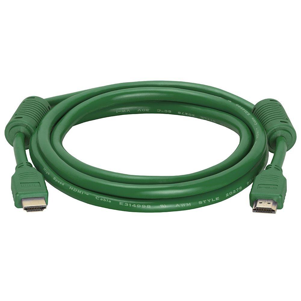Cmple - HDMI Cable 6FT High Speed HDTV Ultra-HD (UHD) 3D, 4K @60Hz, 18Gbps 28AWG HDMI Cord Audio Return - 6 Feet Green