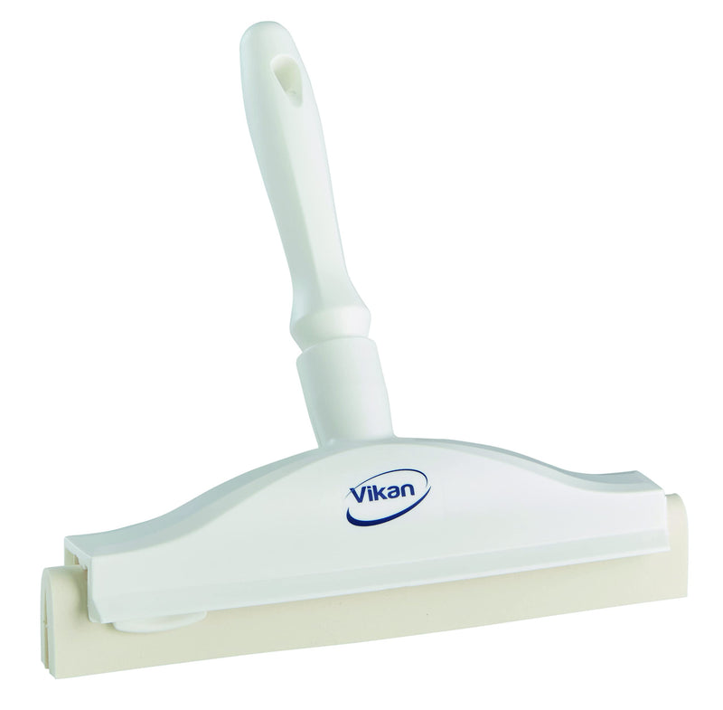 Vikan 77515 Foam Rubber Polypropylene Frame Bench Fixed Head Squeegee, 10", White 7751