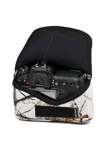 LensCoat BodyBag camouflage neoprene protection camera body bag case (Realtree AP Snow) Realtree AP Snow