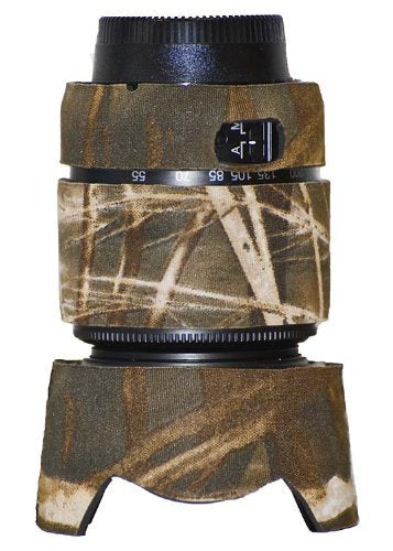 LensCoat Lens Cover for Nikon 55-200mm f/4-5.6 G ED AF-S DX - Camouflage Neoprene Camera Lens Protection Sleeve (Real Tree Max4) lenscoat Realtree Max4