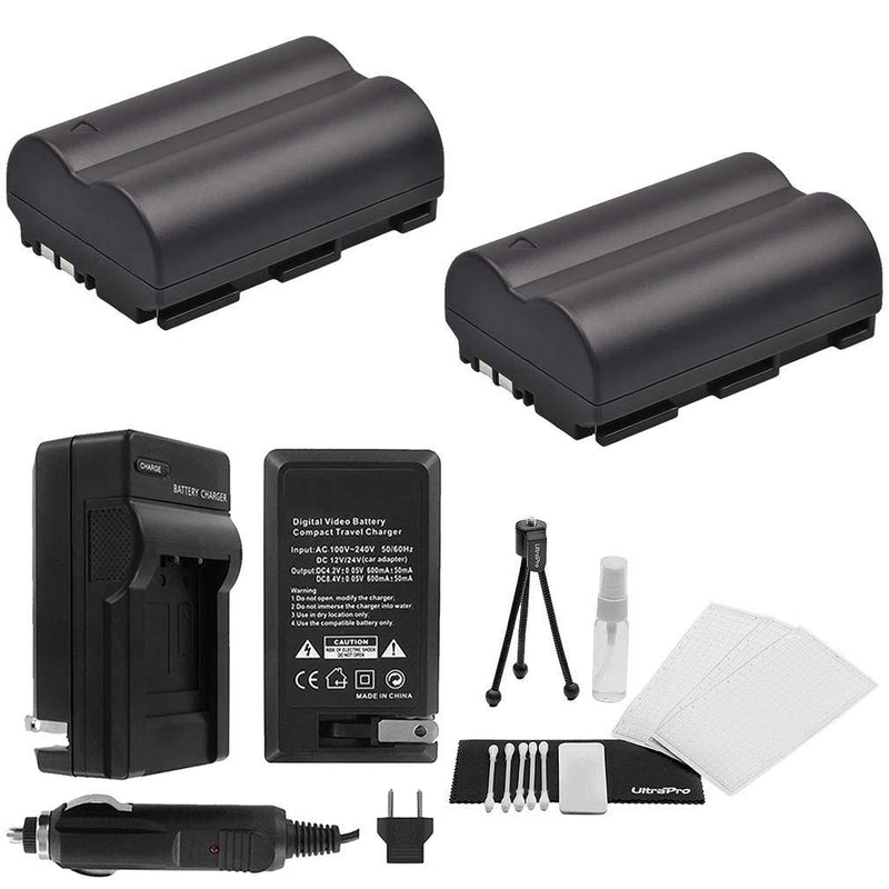 UltraPro Canon BP-511/BP-511a/BP-512 High-Capacity Replacement Batteries with Rapid Travel Charger for Canon Digital Cameras