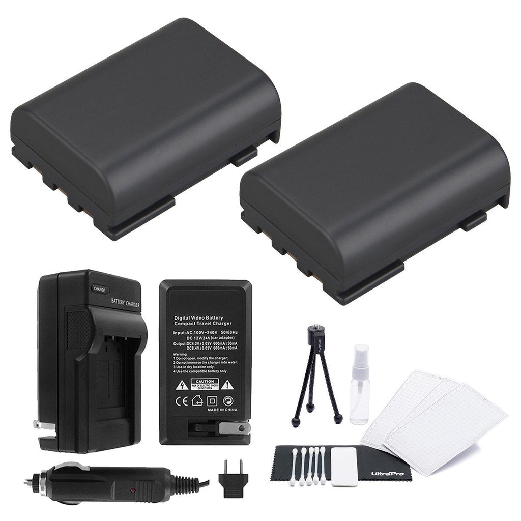 UltraPro NB-2L / NB-2LH Battery 2-Pack Bundle with Rapid Travel Charger and Accessory Kit for Select Canon Models