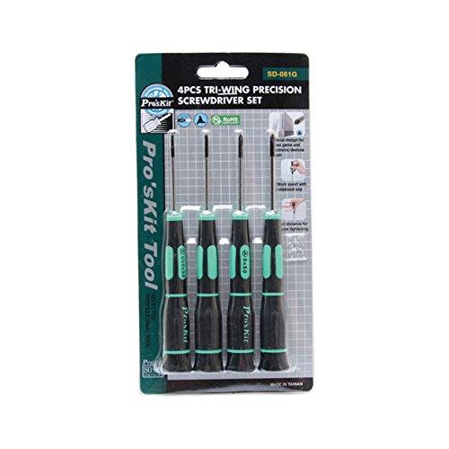 Eclipse Tools SD-081G Pro's Kit Tri-Wing Precision Screwdriver Set with 4 Pieces