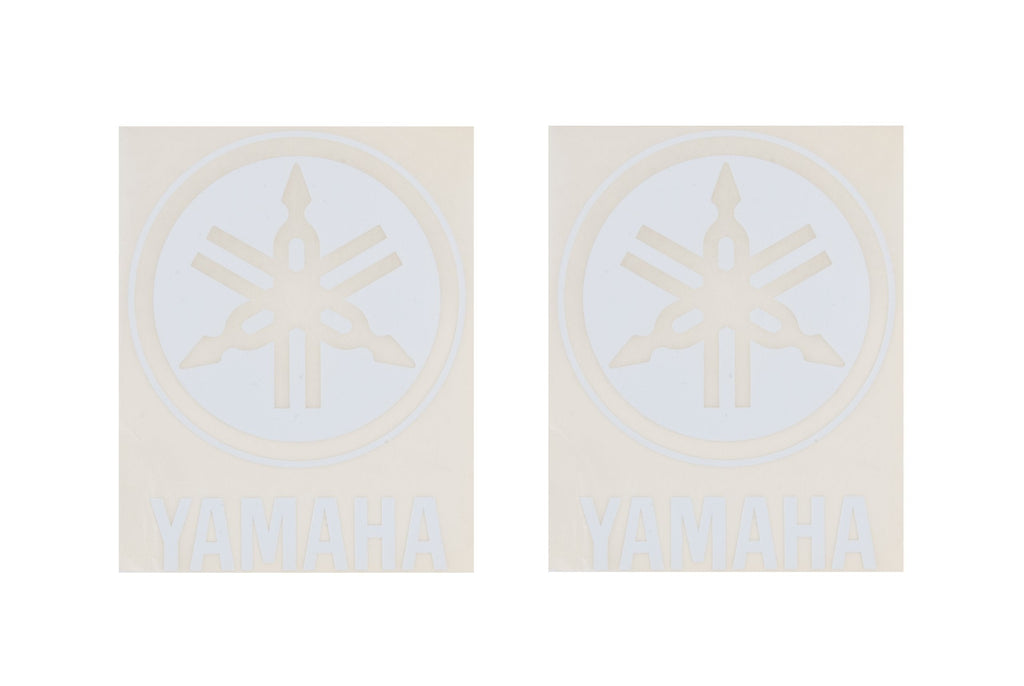 Yamaha BD LOGO STACK WH Stacked Yamaha Logo 1-Inch - White - 2 Pack