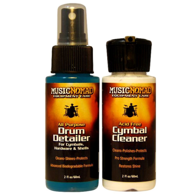 Music Nomad Cymbal Cleaner and Drum Detailer Combo Pack (2 oz.)