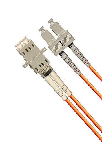 1ft Fiber Optic Adapter Cable LC (Female) to SC (Male) Multimode 62.5/125 Duplex