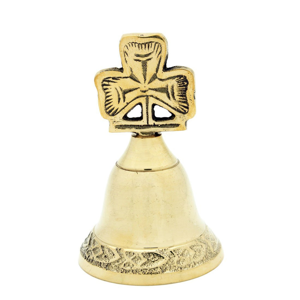 Brass Bell with Shamrock Handle From Ireland