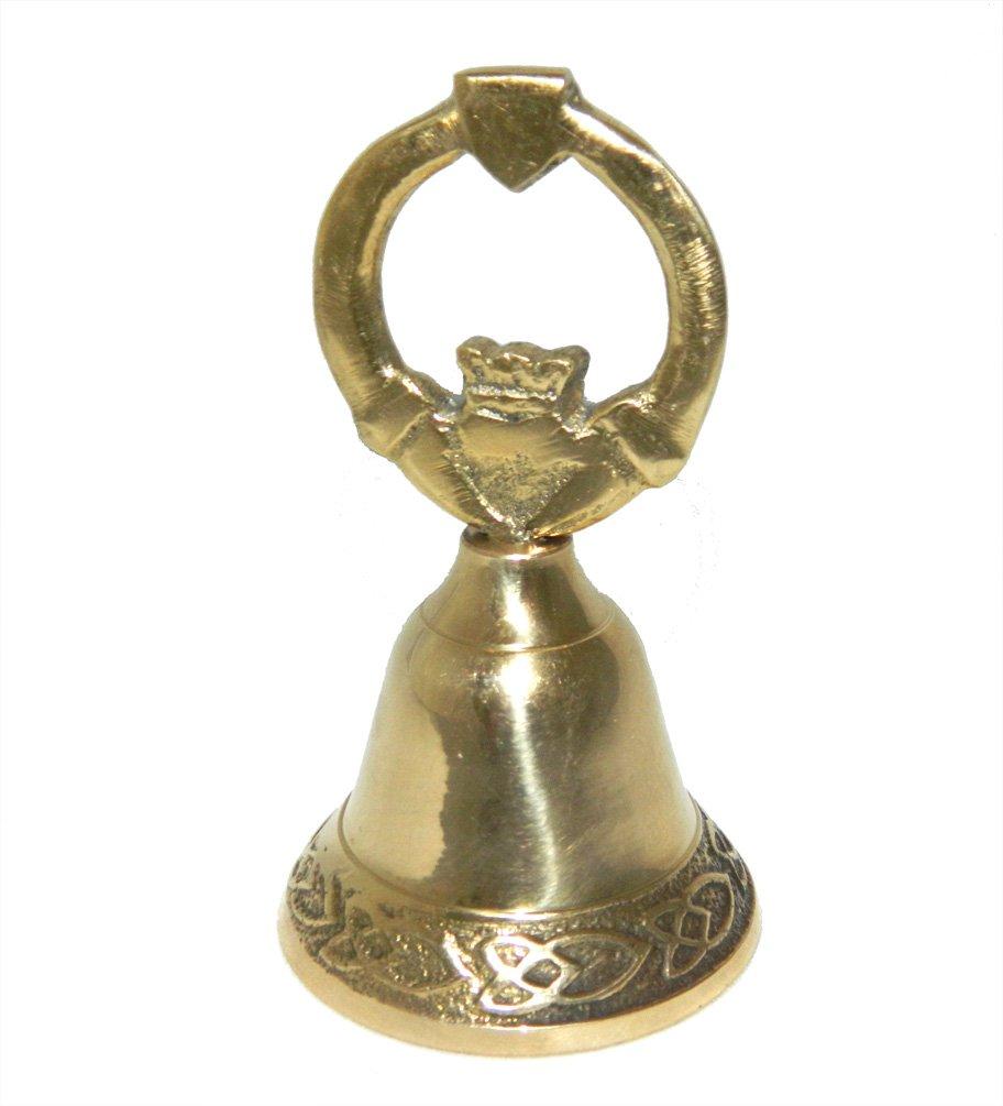 Brass Bell Claddagh Design Handle From Ireland