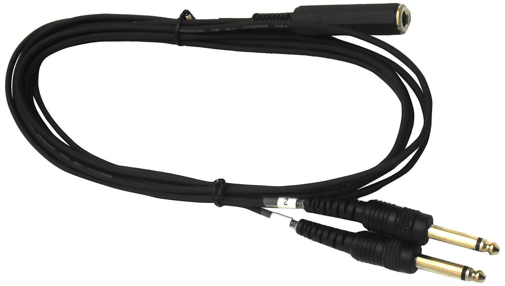 Audio2000'S ADC2107A-P 6ft Cable, 1/4" Mono to 2x 1/4" Mono Plugs