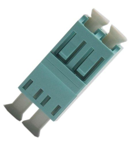 Fiber Optic Cable Adapter/Coupler LC LC Duplex Multimode 10 GIGABIT 10gb Aqua 1 Pack