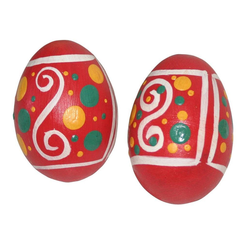 X8 Drums Pink Wooden Egg Shaker with Hand Painted Design