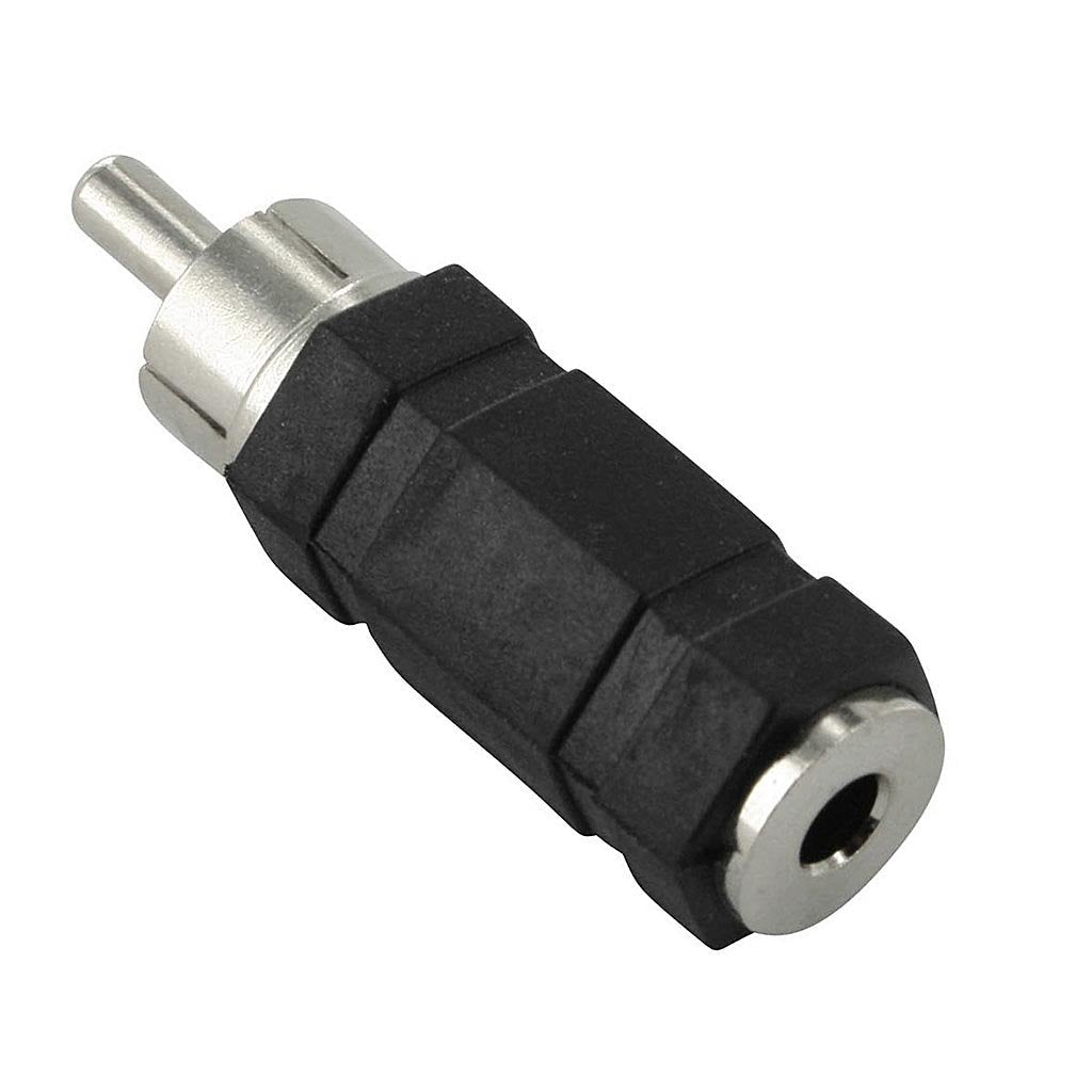 InstallerParts RCA Plug to 3.5mm (1/8") Mono Jack Adapter – Black – Well-Constructed