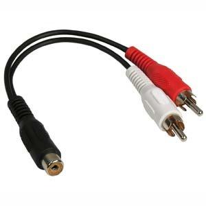 InstallerParts 6 Inch RCA Stereo Female to 2xRCA Male Splitter - Compatible with Most Audio Systems! Single Black