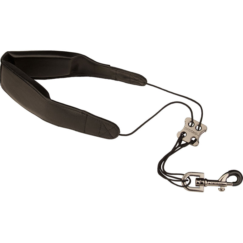 Pro Tec L305M 24-Inch Leather"Less-Stress" Saxophone Neck Strap with Deluxe Metal Trigger Snap Tall