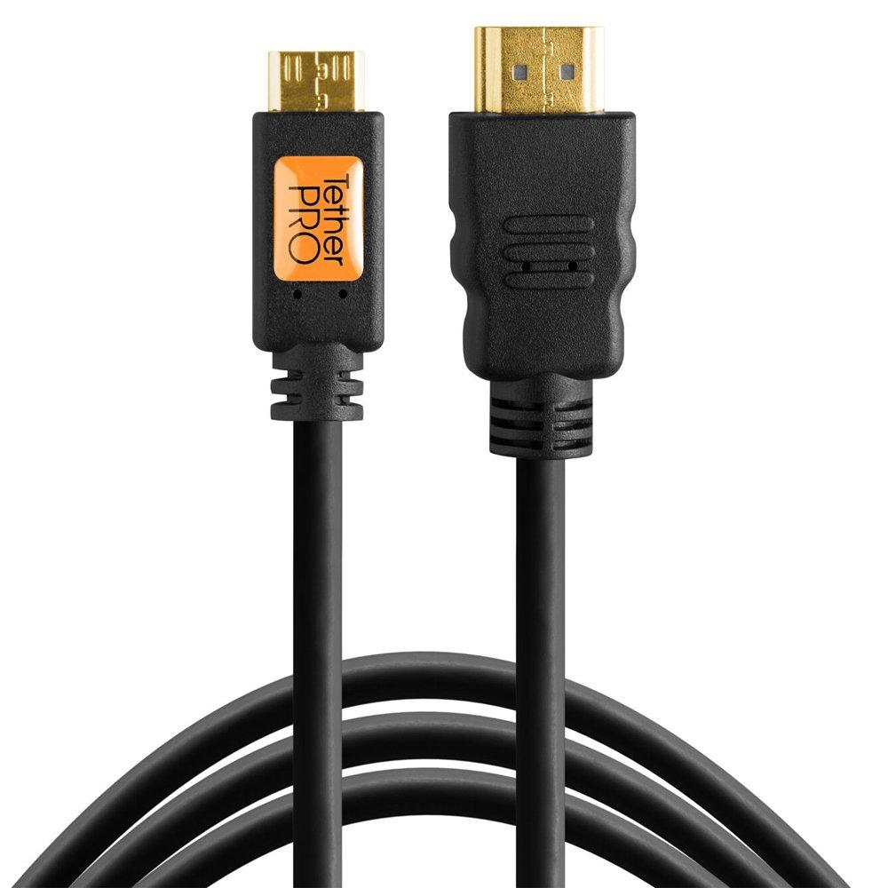 Tether Tools TetherPro Mini-HDMI (C) to HDMI (A), 6 ft (1.8m), Black