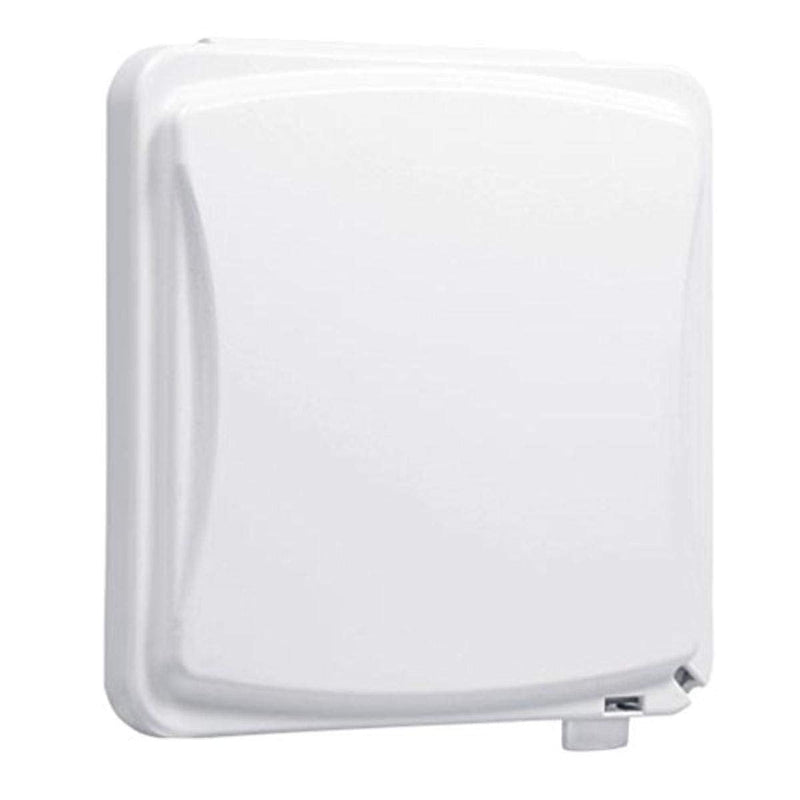TayMac MM1410W 55-in-1 Configurations 2-Gang Vertical Weatherproof Plastic Flat Cover, White