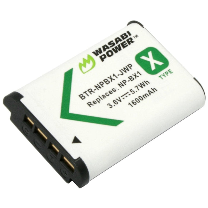 Wasabi Power Battery for Sony NP-BX1 and Sony Cyber-shot DSC-H400, DSC-HX50V, DSC-HX300, DSC-HX400, DSC-RX1, DSC-RX1R, DSC-RX100, DSC-RX100 II, DSC-RX100 III, DSC-RX100M2, DSC-RX100M3, DSC-WX300, DSC-WX350, HDR-AS10, HDR-AS15, HDR-AS30V, HDR-AS100V, HD...